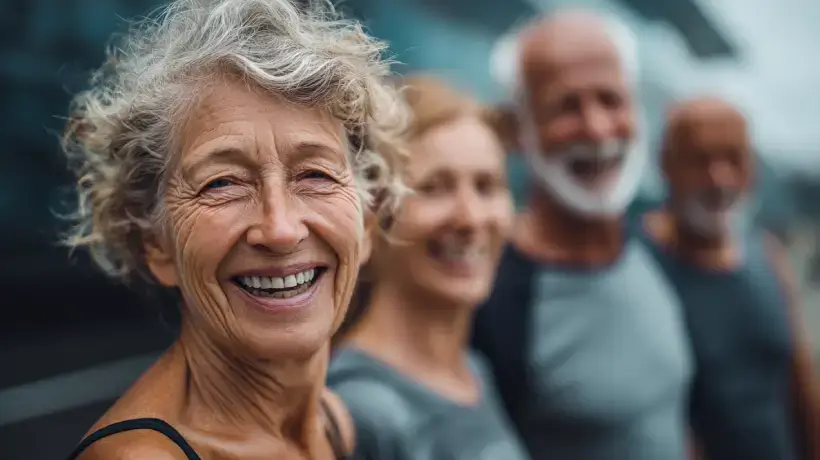 Active senior smiling